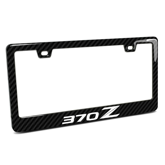 Nissan 370Z Black Real 3K Carbon Fiber Finish ABS Plastic License Plate Frame