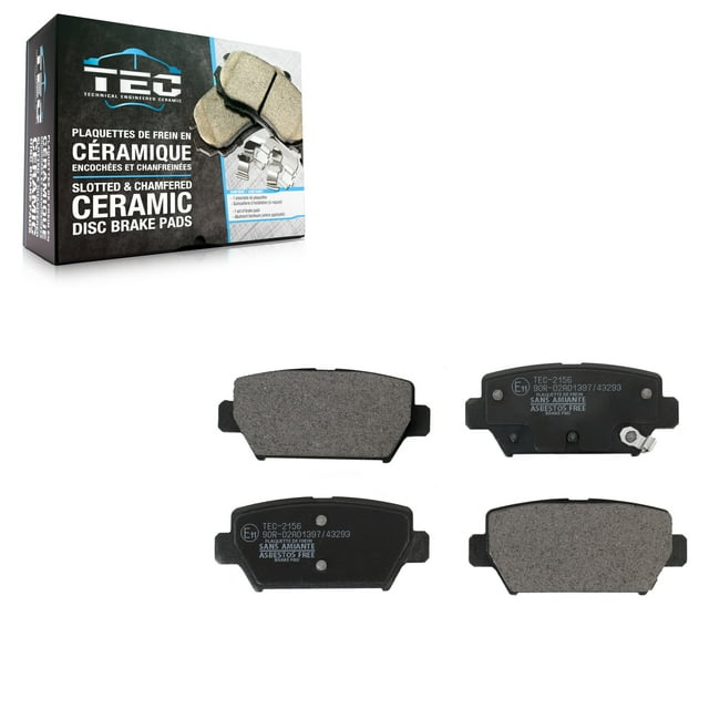 TEC Rear Ceramic Disc Brake Pads TEC-2156 for Car 2018-2020 2022 Mitsubishi Eclipse Cross with Manual Parking