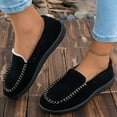 thumbnail image 4 of CHICVOMEY Women's Faux Fur Lined Winter Moccasins Slippers Suede Slip-On House Loafers Casual Loafers for Women Indoor & Outdoor, 4 of 7
