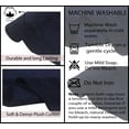 thumbnail image 5 of Home Weavers Luxury Collection 100% Cotton Reversible Bathroom Rug Set Machine Washable Bath Rug-21"x34", Bathroom Rug- 24"x40", Navy Color 2 Piece Bath Rug set, 5 of 5