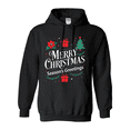thumbnail image 5 of Gildan Men's Christmas Pocket Hooded Sweatshirt, Xmas Graphic Printed Pullover Hoodie, Black, S, 5 of 5