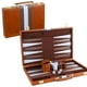 thumbnail image 1 of Funda clásica de piel sintética Backgammon Set RERIVER 2 Players, 1 of 7