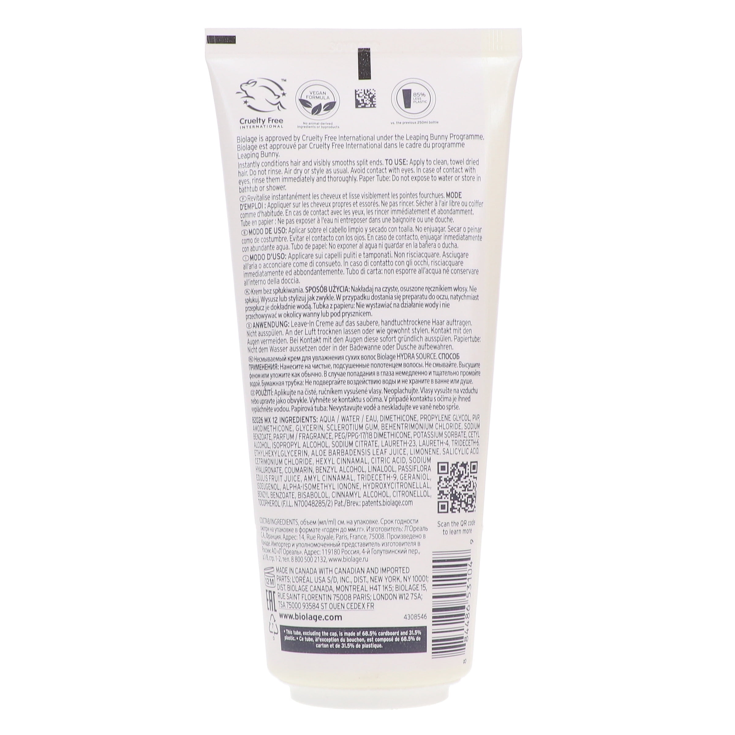 Biolage Hydra Source Daily Leave-In Cream 6.8 oz