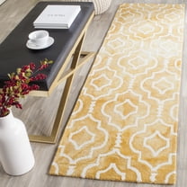 Safavieh Dip Dye Lairos Distressed Wool Runner Rug, Gold/Ivory, 2'3" x 6'