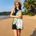 thumbnail image 3 of Lsque Summer Gnome,Cute Gnome Pattern Summer Dresses for Women – Sleeveless T-Shirt Swing Sundress, Perfect for the Beach and Casual Days, 3 of 7