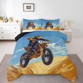 thumbnail image 1 of Erosebridal Dirt Bike Motorcycle Rider Bedding Queen Comforter Set, Extreme Sports Down Comforter, Reversible 3 Pieces, 1 of 8