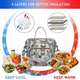 thumbnail image 4 of Large Insulated Tote Bag with Butterfly Floral Design - Leakproof Cooler Bag for Office & Outdoor, Multi-Pocket Waterproof Lunch Tote, 4 of 5