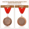 thumbnail image 4 of Uxcell Award Medals, Place Winner Medals with Yellow Neck Ribbon Prize Medal for Competitions Bronze, 4 of 7