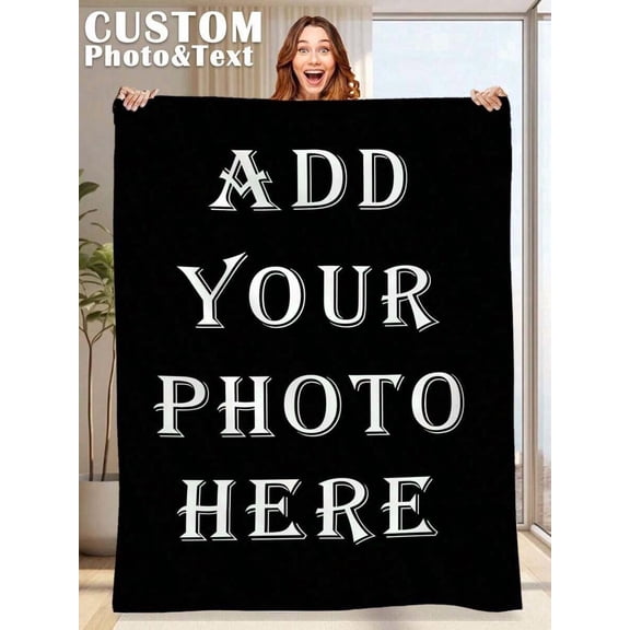 Personalized Photo Custom Blanket, K-Themed Custom Gift, Soft Throw Blanket for Bed Sofa Indoor Outdoor Bedding Decor, Ideal Christmas Valentine Birthday Gift for Her Family Friends Parents