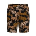 thumbnail image 4 of Wukai Leopard Print Men’s Short Pajama Pants With Pockets Soft Sleep Pj Shorts for Men-Large, 4 of 6