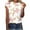 White, variant on Fesfesfes Layering Shirts for Women's Summer Casual Crewneck Short Sleeve T-Shirts Floral Print Fit Basic Tops Tees Blouses 14(XXXL)