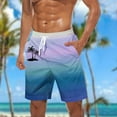 thumbnail image 2 of ZCFZJW Mens Casual Beach Swim Trunks Tie Dye Summer Tropical Palm Tree Print Lightweight Bathing Suit Swimwear Trendy Regular Fit Surfing Board Shorts with Pockets Blue XXL, 2 of 5