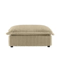 thumbnail image 3 of Newest 37" Ottoman, Camel Corduroy with Removable Cover, Extra Long Footrest Stool for Living Room, 3 of 12