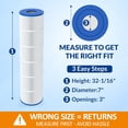 thumbnail image 3 of Upgraded 5oz CCP520 Pool Filter Cartridges, Compatible with Pentair Clean & Clear Plus 520 (#160332), Replaces OEM 178585, R173578, Pleatco PCC130, 4-Pack, 520 Sq.Ft Total, Premium Media, 3 of 9