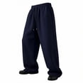 thumbnail image 2 of Guluxicc Gym Pants for Men Elastic Waist Drawstring Yoga Trousers with Pockets Wide-Leg Classic Fit Summer Athletic Pants, 2 of 6