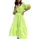 thumbnail image 1 of SAYOO Vestido de verano de mujer, vestido de moda de cuello V de color sólido y esponjoso SAYOO moda, 1 of 4