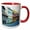Red/White, variant on 3drose, Odense Denmark, Beautiful Old Row Homes, 11oz Two-tone Red Mug