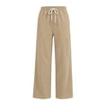 thumbnail image 5 of HomeDM Men's Wide Leg Sweatpants Drawstring Open Bottom Joggers with Pockets Casual Athletic Pants for Gym Workout, 5 of 7