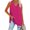 Rose red, variant on Langwyqu Summer Sleeveless Women V Neck Casual Tank Tops Solid Shirt