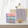 thumbnail image 6 of Embroidered Cotton Hand Towel | Absorbent Soft Fabric | Leaf Design with Letters | Skin-Friendly & Durable | Ideal for Bathroom & Home Use | 1 Piece, 6 of 6