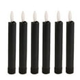 thumbnail image 3 of DOLITY 6 Pcs LED Pillar Candles, Flickering Taper Candles, Warm and Romantic Decorative Black, 3 of 9