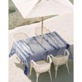 thumbnail image 2 of 60x120 Inch Outdoor Tablecloth with Umbrella Hole Zipper Rectangle Winter Trees Rectangular Tablecloths Outside Waterproof Blue Purple Withered Birch Tree Branch Patio Table Cloth Cover for Picnic, 2 of 8