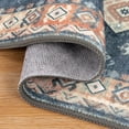 thumbnail image 6 of MeyJey Vintage Kitchen Rug Set, 3 Piece Non-Slip Kitchen Mat Machine Washable Runner Rug for Home Floor and Living Room, Navy/Tan, 6 of 14