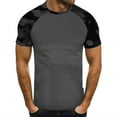 thumbnail image 2 of T Shirts for Men Summer Camo Print Short Sleeved Crew Neck Tee Tops Casual Regular Fit Workout Running Pullover Shirts, 2 of 5