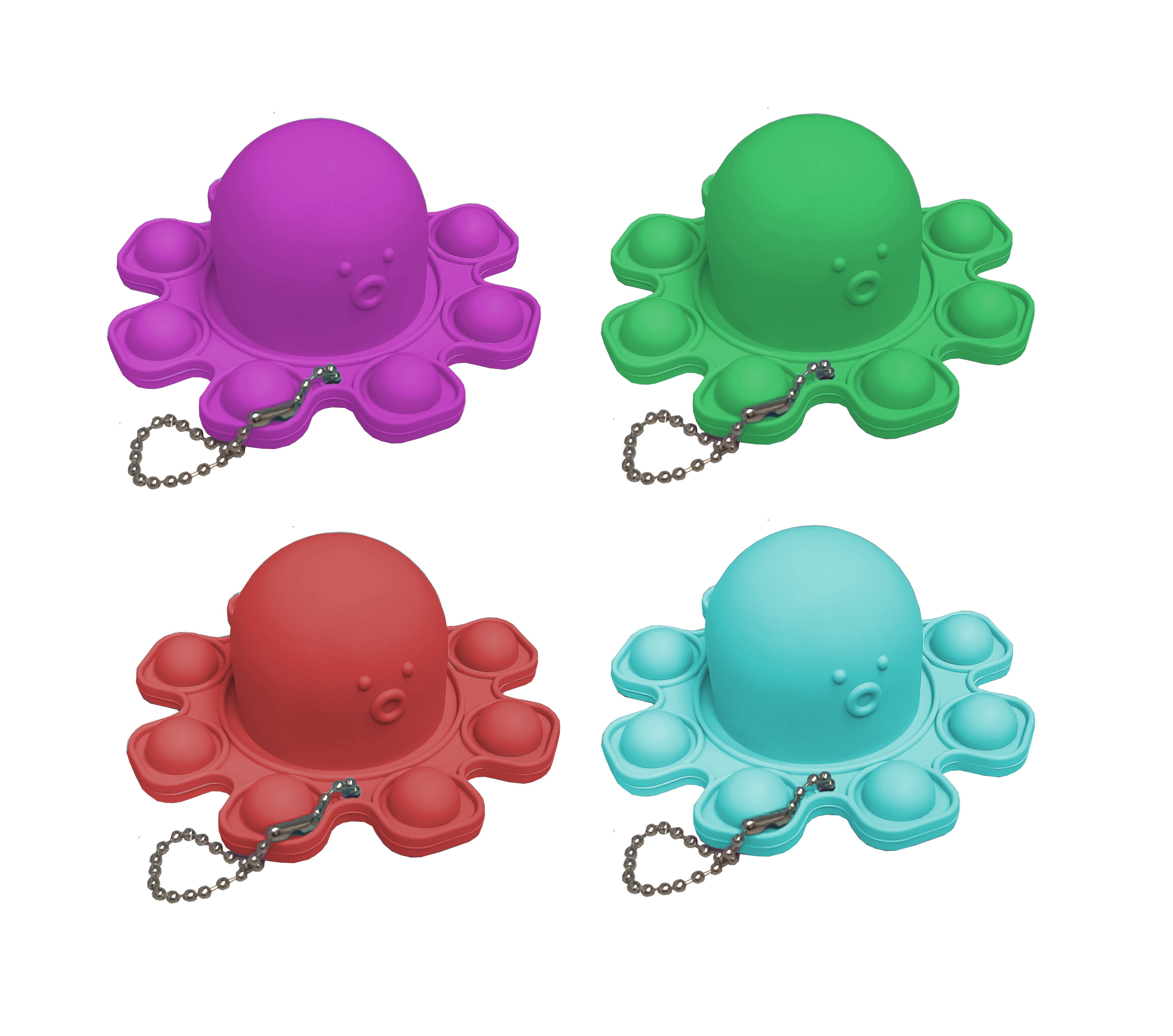 Push Pop Silicone Sensory Fidget Toy Anxiety It Stress Bubble Game Octopus 