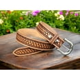 thumbnail image 4 of Western Leather Belt for Men Cowboy Handmade Belt with Removable Buckle Tooled 1.5” Wide, 4 of 11