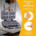 thumbnail image 4 of NOVAKA Mini Gofrera de 8 Orificios con Doble cara Antiadherente, Mini M&aacute;quina para Waffles, Compacta y F&aacute;cil de Usar, 850W de Potencia, para Hacer Waffles, Almuerzo o Aperitivos, 4 of 7