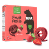 BEAR Fruit Snack Rolls Strawberry, 5 count, 3.5oz , Non-GMO, Gluten Free, Vegan, Kosher. 100% all natural fruit snacks with no added sugar.