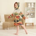 thumbnail image 2 of FORMRS Niños Bathrobe Unisex Hooded Robe Soft Plush Pajamas Sleepwear, Size 2-3T, Abstract Desert Pattern, 2 of 7