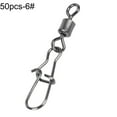 thumbnail image 6 of NIBOLOG 50/100Pcs Swivel Fishing Connector Stainless Steel Hook Fast Rolling Clip Snaps, 6 of 7