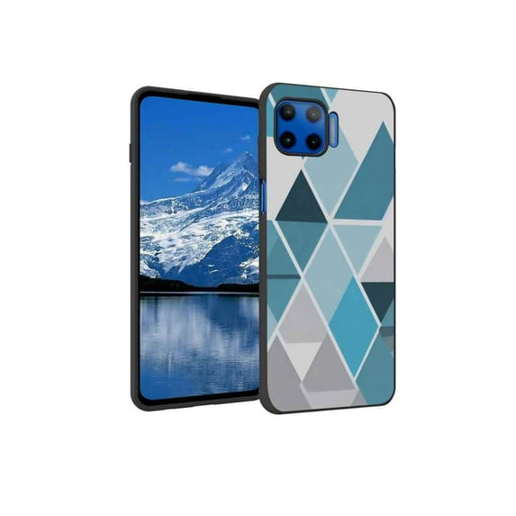Compatible with Moto G 5G Plus Phone Case, Geometry-Marble-2 Case Men Women, Flexible Silicone Shockproof Case for Moto G 5G Plus