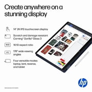 HP OmniBook X Flip 2-in-1 Copilot+ AI PC Laptop, 16 2K 1920 x 1200 IPS Touchscreen, AMD 8-Core Ryzen AI 7 350, 5MP IR Webcam, Backlit KB, Stylus Pen, Win11 Pro (24GB DDR5 RAM/2TB SSD)