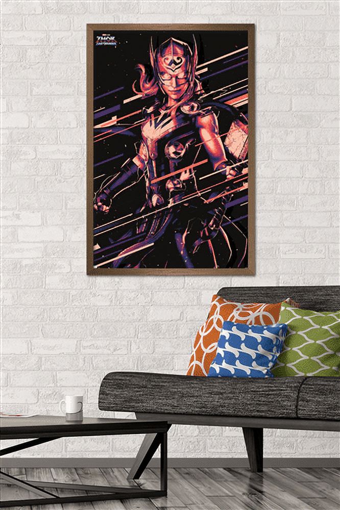 Marvel Thor: Love and Thunder - Mighty Thor Wall Poster, 22.375" x 34" Framed