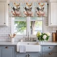 thumbnail image 2 of Pig Cow Chicken Window Valance Curtain Oil Painting Rod Pocket Short Curtain for Living Room, Bedroom & Kitchen Window Decor 54x18in, 2 of 8
