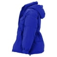 thumbnail image 5 of ZHOUCHANKIDS Women Down Jacket Coat Hooded Fashion Streetwear Down Winter Short Outwear Blue L, 5 of 8