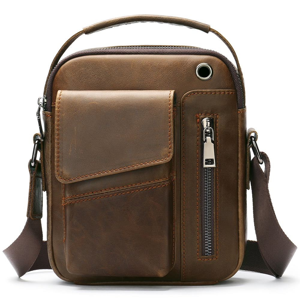 Genuine Leather Bag for Men Zipper Men s Shoulder Bags Man Leather Crossbody Bag Messenger Bags for Men Handbags Flap Business Bag