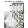thumbnail image 4 of No Hook Cloth Fabric Shower Curtain with Snap in Liner, Fall Pumpkin Maple Waterproof Shower Curtains Set with See Through Top Window, Thanksgiving Mushrooms Rustic Pine Cone Bath Curtains 72"x72", 4 of 6