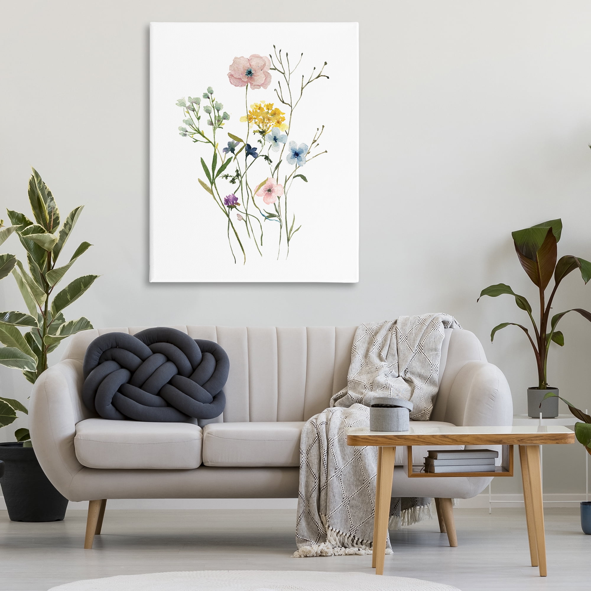 Stupell Industries Wild Country Blooms Botanical & Floral Painting Gallery Wrapped Canvas Art Print Wall Art, 36 x 48