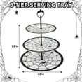 thumbnail image 2 of Halloween 3-Tier Serving Tray 1 Pack, Spider Web Cake Cupcake Stand for Party Treats Dessert Table Seasonal Decor Centerpiece Gift Decorations with Snoep in Beperkte Oplage, 2 of 7