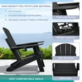 thumbnail image 4 of JP OUTDOOR Outdoor Folding HDPE Adirondack Chair, Patio Resin Adirondack Chair with Cup Holder,Black, 4 of 11