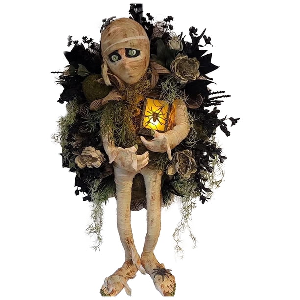 Maojin Halloween Decoration Halloween Simulation Decoration Wreath, Black Withered Branches, Vines, Window And Door, Hanging Party Props