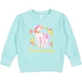 thumbnail image 2 of Inktastic I Love My Mommy Unicorn with Pink and Yellow Flowers Toddler Sweatshirt, 2 of 4