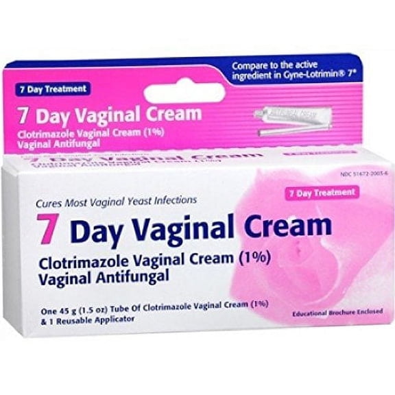 Taro Clotrimazole 7 Vaginal Antifungal Cream USP Reusable Applicator 45g, 2-Pack