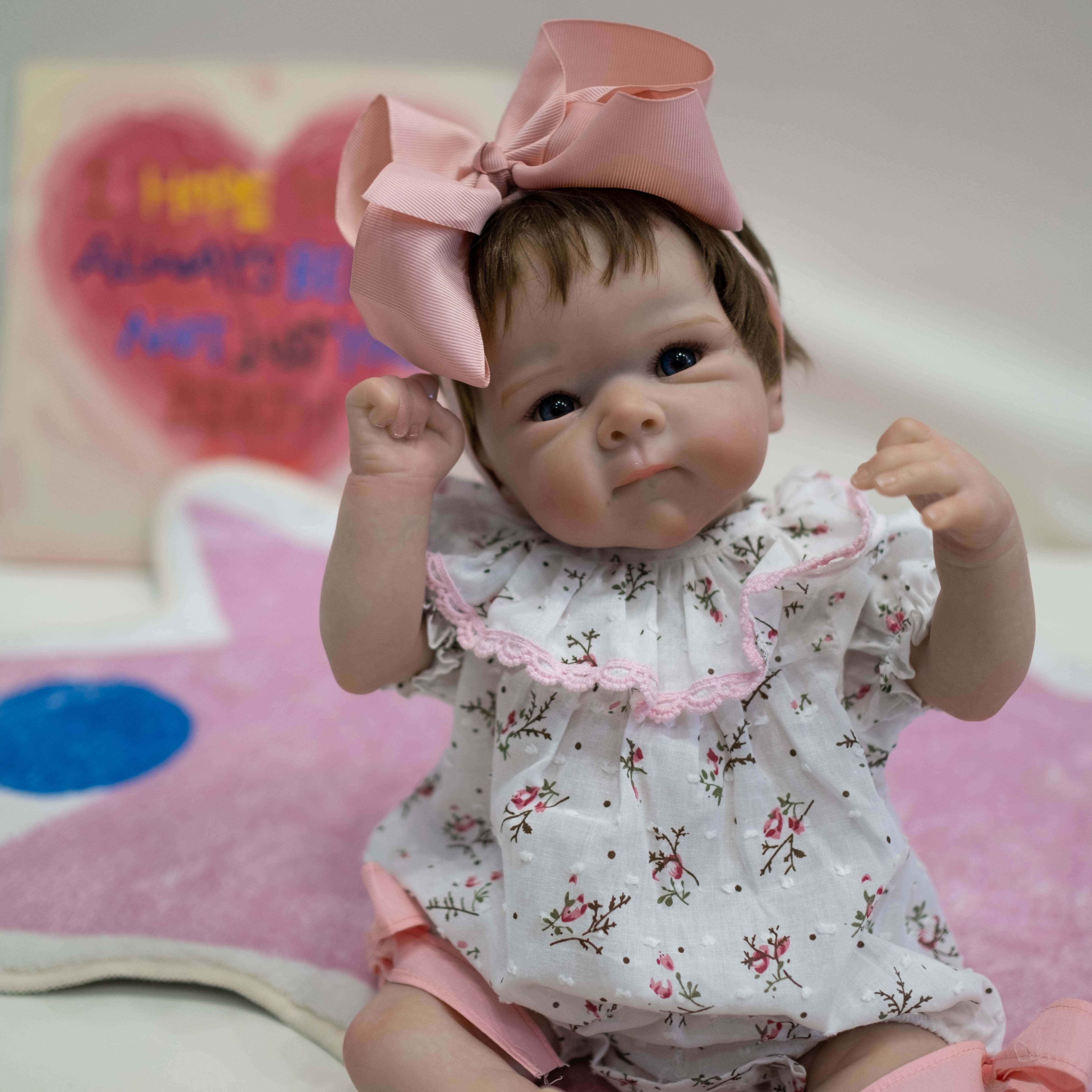 iCradle Adorable Lifelike Reborn Baby Dolls Girl Bettie 18 Inch Lovely Realistic Newborn Babies Handmade Soft Cloth Body Rooted Hair Blue Eyes Gift for Kids 3+