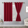 thumbnail image 2 of Cortina Hiasan Blackout con aislamiento térmico de 132 x 114 cm, color rojo, 2 of 6