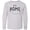 AC-Heather Grey, variant on Inktastic It's Home- State of Nebraska Outline Distressed Text Long Sleeve Youth T-Shirt